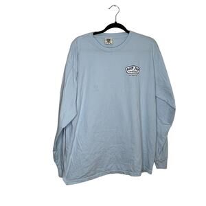 Ron Jon Light Blue Long Sleeve Graphic Tee Shirt Size XL